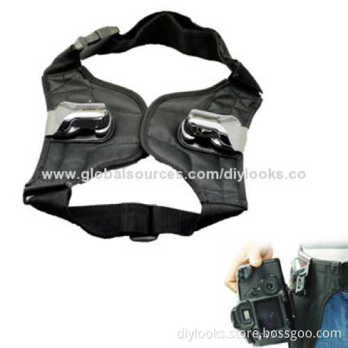 DEBO Camera Belt Holster Waist with Double Belt Mount Button Buckle Hanger for Canon